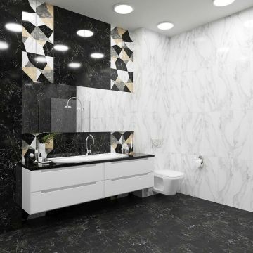 Настенная плитка Keramin (Керамин) Монако 5 черный 25х75 см