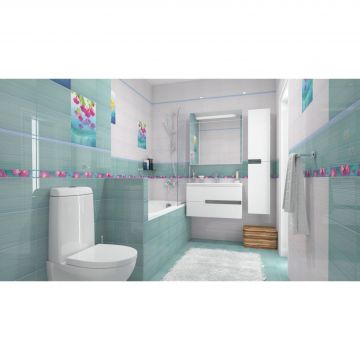 Бордюр Муза (Muse) Керамика Ocean flowers B300D240 30х4,5 см