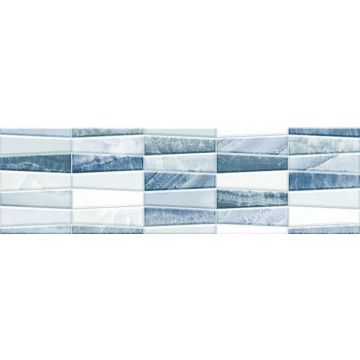 Бордюр Шахтинская плитка (Шахты) Аника голубой 01 25х7,5 см