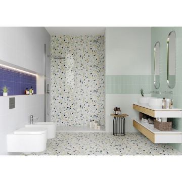 Настенная плитка Шахтинская плитка (Шахты) Конфетти зеленая 01 25х40 см