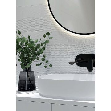 Декор Шахтинская плитка (Шахты) Муза белый 01 25х40 см