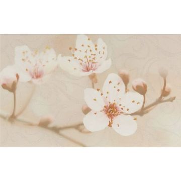 Декор Шахтинская плитка (Шахты) Сакура корич 02 25х40 см