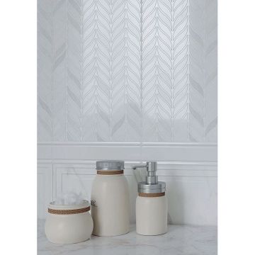 Бордюр Шахтинская плитка (Шахты) Керамик белый 01 25х6 см