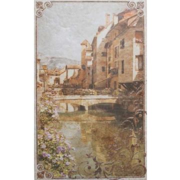 Декор Шахтинская плитка Palermo beige бежевый 03 25х40 см (10301001645)