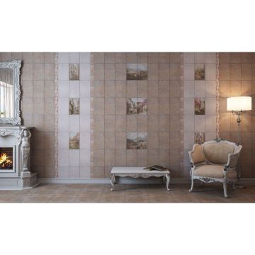 Декор Шахтинская плитка Palermo beige бежевый 03 25х40 см (10301001645)