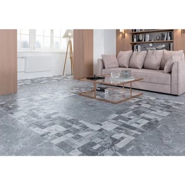 Керамогранит М-Квадрат (Кировская керамика) ProGres (Прогрес) Гриджио Деко Серый Матовый 60х60 см (NR0341)