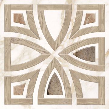 Керамогранит М-Квадрат (Кировская керамика) ProGres (Прогрес) Палацио Деко Бежевый Матовый 60х60 см (NR0351)