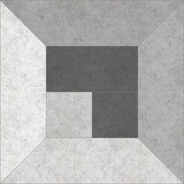 Керамогранит М-Квадрат (Кировская керамика) ProGres (Прогрес) Megapolis Betton Grey Deco Серый 45х45 см (737496)