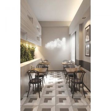 Керамогранит М-Квадрат (Кировская керамика) ProGres (Прогрес) Megapolis Betton Grey Deco Серый 45х45 см (737496)