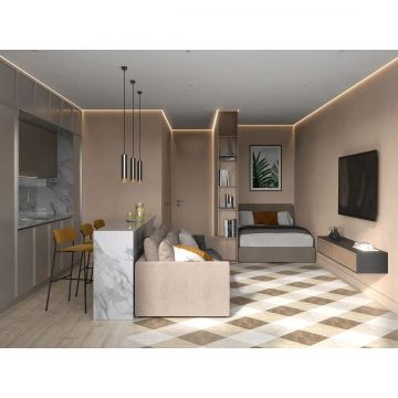 Керамогранит М-Квадрат (Кировская керамика) ProGres (Прогрес) Quilting Бежевый 45х45 см (736401)