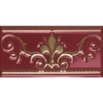 Бордюр Ape Ceramica (Апе Керамика) Cenefa Noblesse Burdeos Gold 20x10 см, S001226