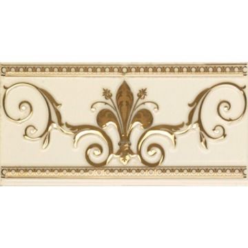Бордюр Ape Ceramica (Апе Керамика) Cenefa Noblesse Marfil Gold 20x10 см, S001225