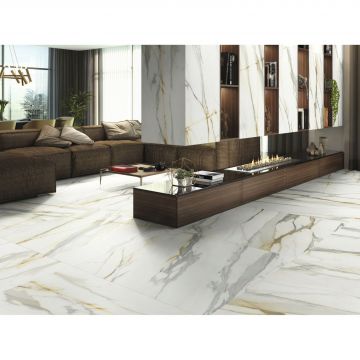 Ступень Ape Ceramica (Апе Керамика) Peldao Fior C1 Calacatta Borghini 33x120 см, A036805