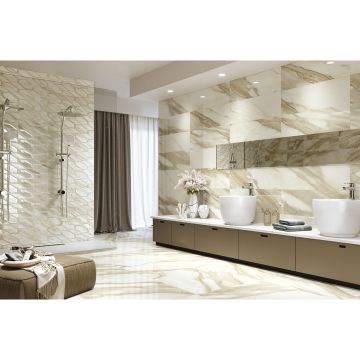Стена Fanal Calacatta hexa matt 31,6x90 см ректиф.