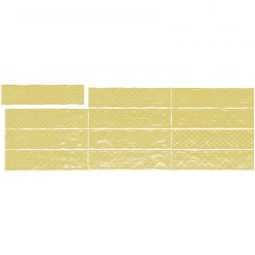 Настенная плитка El Barco (Эль Барко) Music Lemon Decor (12 видов рельефов, 12 рисунка) 7,5х30 см (78800486)