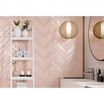 Настенная плитка El Barco (Эль Барко) Music Rosa Decor (12 видов рельефов, 12 рисунка) 7,5х30 см (78800488)