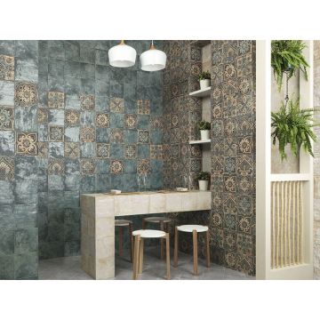 Настенная плитка Mainzu Mandala Brown 20х20 см