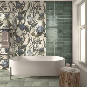 Панно Mainzu (Маинзу) Murales Optym Mural Blu Leaves 120х120 см