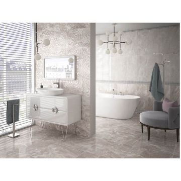 Бордюр Azteca (Ацтека) Fontana Lis. Plata 3x30 см (915639)