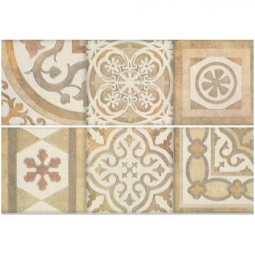 Декор Porcelanite Dos (Порcеланите Дос) 9512 Composicion Retro II Arena 30x90 см (912086)