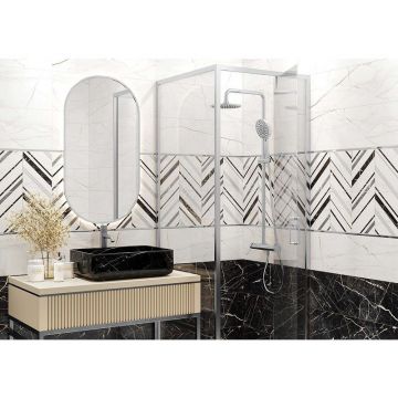 Настенная плитка Delacora (Делакора) Bohema White 24,6х74х0,98 см WT15BHM00R