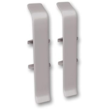 Соединитель к плинтусу ПВХ колл. Deconika (Деконика) (85 мм) 036 Платиново-серый (Д-П85-С)