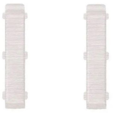 Соединитель к плинтусу ПВХ колл. Deconika (Деконика) (85 мм) 255 Ясень Бьянко (Д-П85-С)