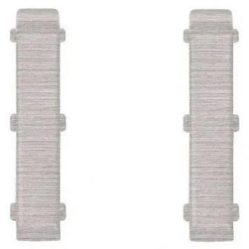 Соединитель к плинтусу ПВХ колл. Deconika (Деконика) (85 мм) 253 Ясень Серый (Д-П85-С)