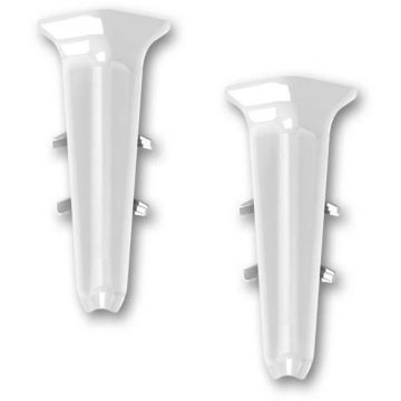 Внутренний угол к плинтусу ПВХ колл. Deconika (Деконика) (85 мм) 001-G Белый Глянцевый (Д-П85-В)