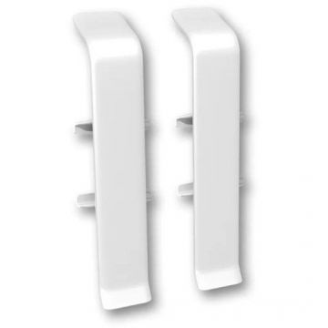 Соединитель к плинтусу ПВХ колл. Deconika (Деконика) (85 мм) 001 Белый (Д-П85-С)