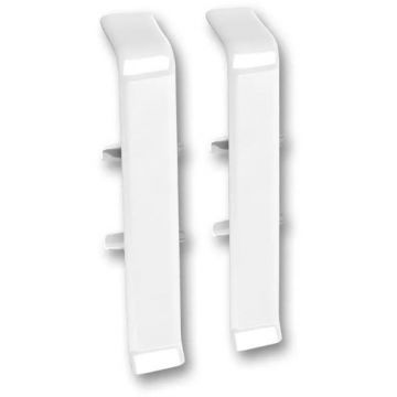 Соединитель к плинтусу ПВХ колл. Deconika (Деконика) (85 мм) 001-G Белый Глянцевый (Д-П85-С)