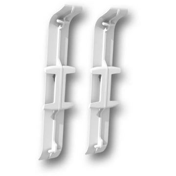 Соединитель к плинтусу ПВХ колл. Deconika (Деконика) (85 мм) 001-G Белый Глянцевый (Д-П85-С)