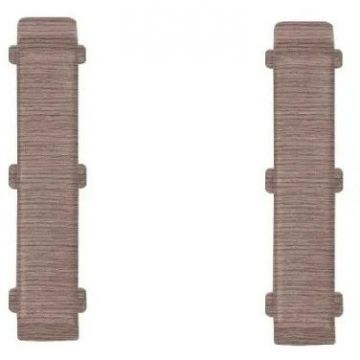 Соединитель к плинтусу ПВХ колл. Deconika (Деконика) (85 мм) 215 Дуб Снежный (Д-П85-С)