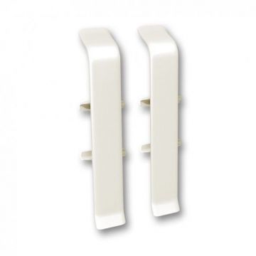 Соединитель к плинтусу ПВХ колл. Deconika (Деконика) (85 мм) 033 Кремово-белый (Д-П85-С)