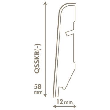 Плинтус ламинированный Quick Step (Квик Степ) QSSKR (QSSK) Дуб английский бежевый (Oak english beige) 58х12х2400 мм (QSSKR3574)