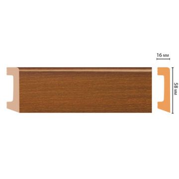 Цветной напольный плинтус Decomaster (Декомастер) из полистирола 16х58х2400 мм D234-85 ШК/15