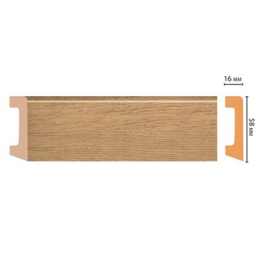 Цветной напольный плинтус Decomaster (Декомастер) из полистирола 16х58х2400 мм D234-83 ШК/15