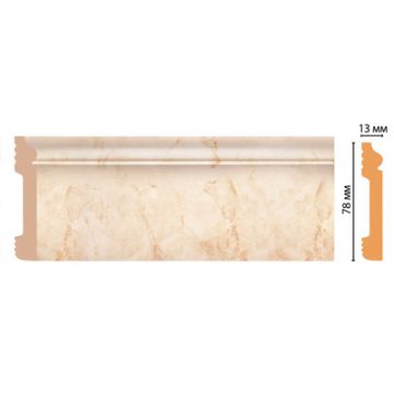 Цветной напольный плинтус Decomaster (Декомастер) из полистирола 13х79х2400 мм D005-80