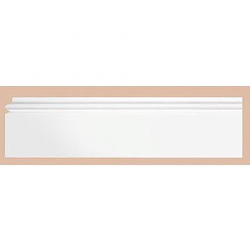 Напольный плинтус Decomaster (Декомастер) из дюропласта под окраску белый 120х15х2000 мм A004