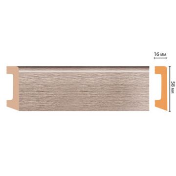 Цветной напольный плинтус Decomaster (Декомастер) из полистирола 16х58х2400 мм D234-77 ШК/15