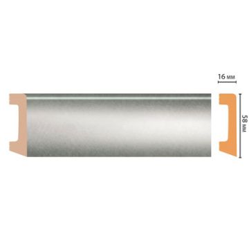 Цветной напольный плинтус Decomaster (Декомастер) из полистирола 16х58х2400 мм D234-375 ШК/15