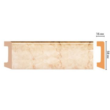 Цветной напольный плинтус Decomaster (Декомастер) из полистирола 16х58х2400 мм D234-80 ШК/15