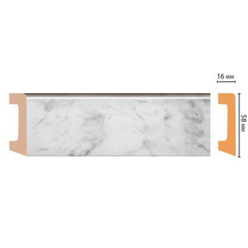 Цветной напольный плинтус Decomaster (Декомастер) из полистирола 16х58х2400 мм D234-79 ШК/155-13-766-25