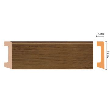 Цветной напольный плинтус Decomaster (Декомастер) из полистирола 16х58х2400 мм D234-88 ШК/15