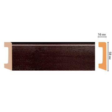 Цветной напольный плинтус Decomaster из полистирола 16х58х2400 мм D234-433 ШК/15