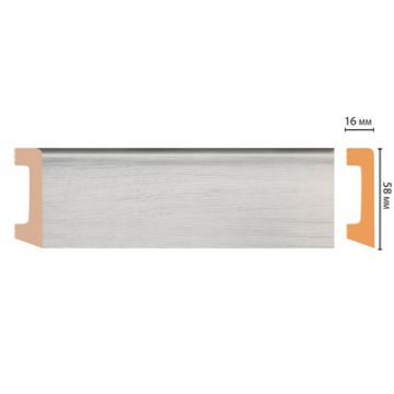 Цветной напольный плинтус Decomaster (Декомастер) из полистирола 16х58х2400 мм D234-84 ШК/15