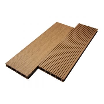 Террасная доска ДПК пустотелая двухсторонняя Woodvex (Вудвекс) Select 146х22 мм Кофе