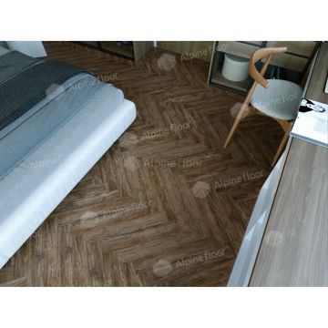 Ламинат Alpine Floor Herringbone 12 Pro 12/34 Дуб Бордо (Oak Bordeaux), Lf106-10