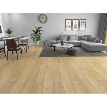 Плитка ПВХ Floorwood (Флурвуд) Quantum кварц-виниловый SPC 5/43 Дуб Вильсон (Oak Wilson), 8604 с подложкой 1 мм