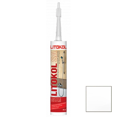 Герметик силиконовый санитарный Litokol SA абсолютно белый 310 мл